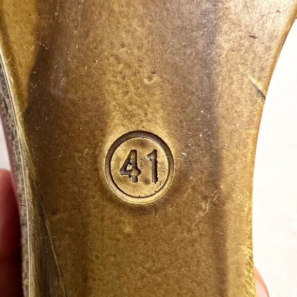 Patrizia by Spring Step Red Wedge Cutout Buckle Strap Sandals D-Malidace Size 41 - Picture 9 of 13